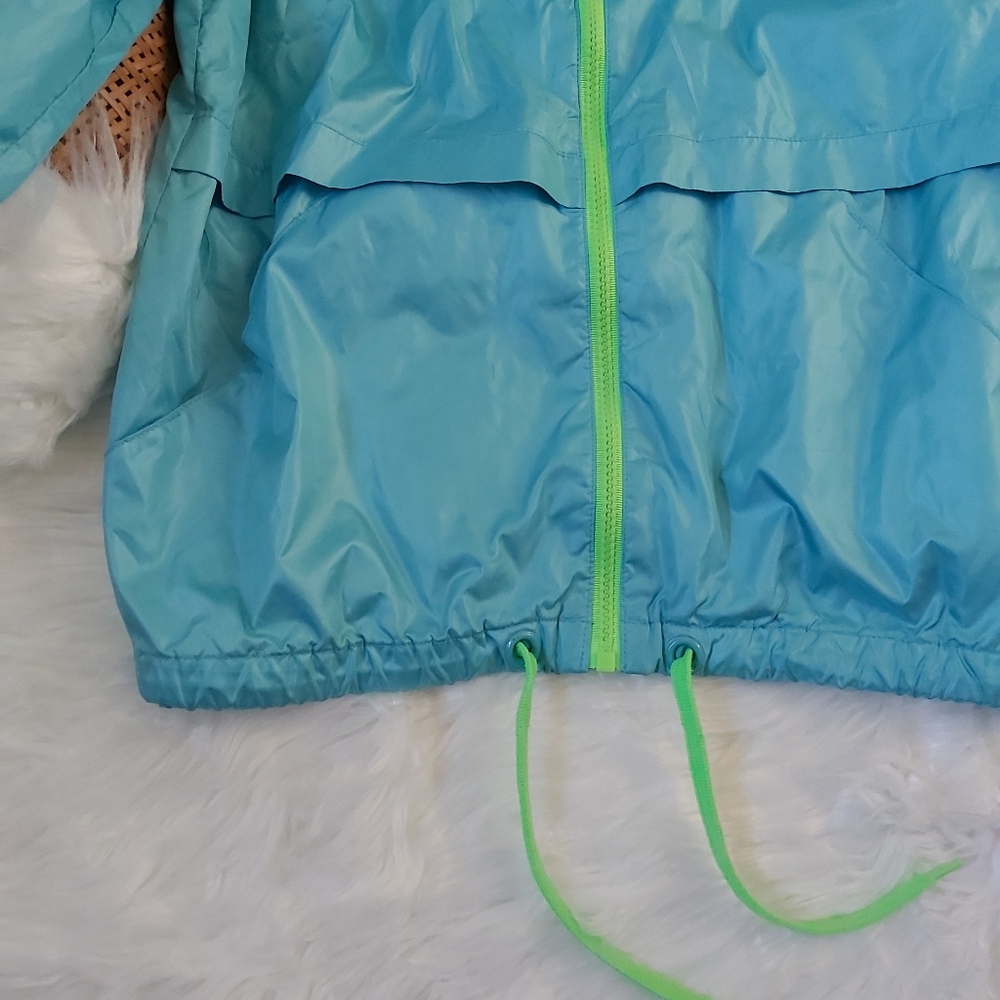 Old Navy Neon green and blue wind breaker jacket - Picture 6 of 9